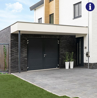 Vraag een offerte aan Novoferm duoport garagedeuren brede banen antraciet