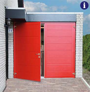 Vraag een offerte aan Novoferm duoport garagedeuren rood