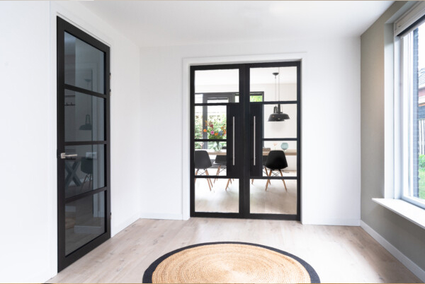 Staal look binnendeuren zwart