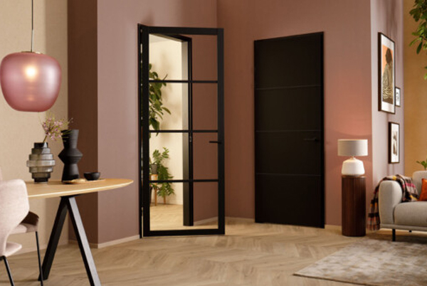 zwarte staal look binnendeuren