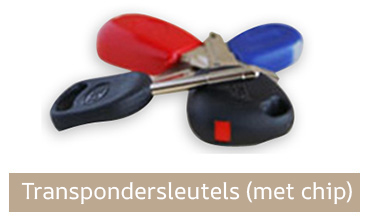 Transpondersleutels met chip