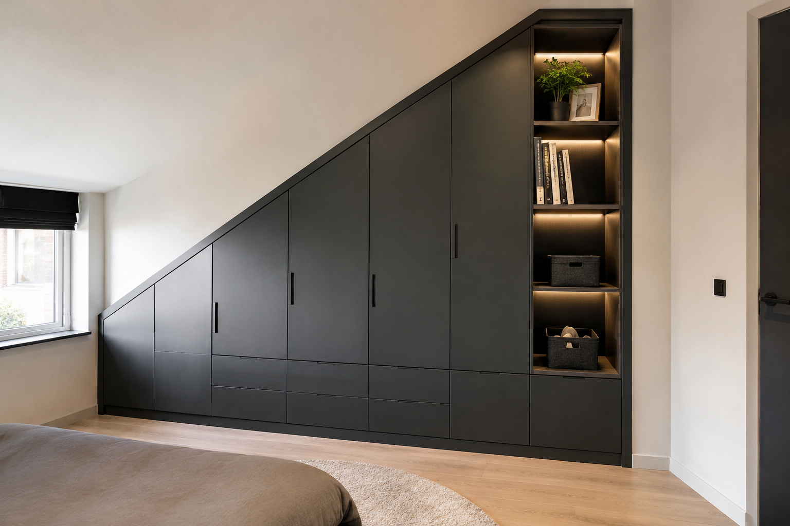 Schuine wandkast